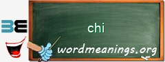 WordMeaning blackboard for chi